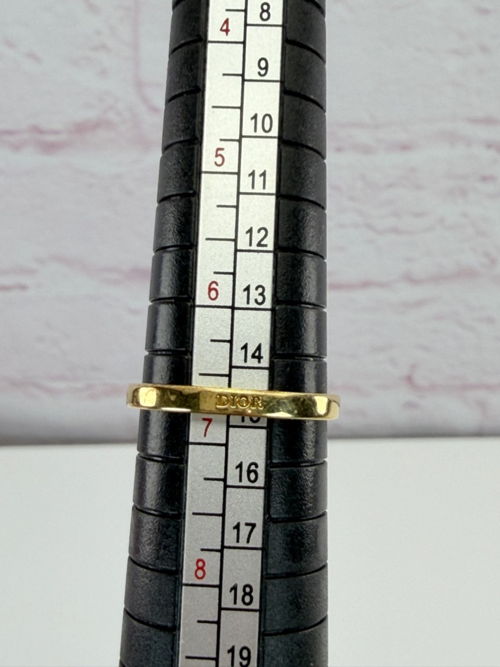 Dior Metal Crystal Round CD Ring 6.5 Gold - Picture 6 of 11
